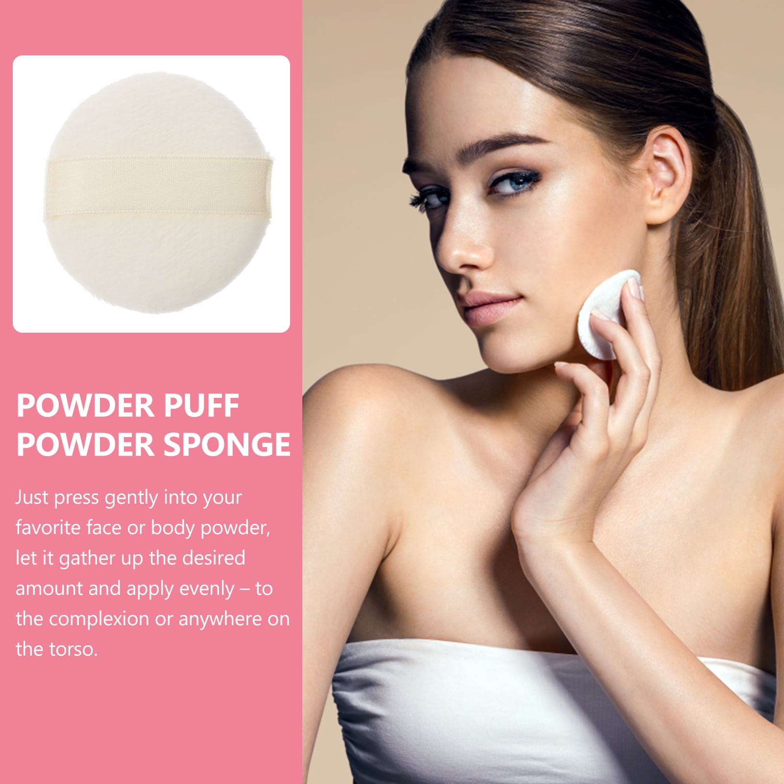 3 Pcs Ultra Short Plush Fluffy Powder Puff Comfortable Toddler Body