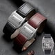 thumbnail image 4 of Genuine Leather Watch Strap For Cartier Santos 100 Men's And Women's Black Brown Leather Watchband 20mm 23mm, 4 of 5