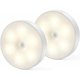 thumbnail image 1 of Lámpara de noche LED con sensor de movimiento magnético para interiores con almohadillas adhesivas gratuitas, se adhiere a cualquier lugar, sensor inalámbrico recargable por USB | Blanco, 1 of 5