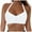 White, variant on NOLDARES Women Halter Bikini Tops - Push Up Bathing Suit Top V Neck Full Coverage Swimsuit Top(White,XXL)