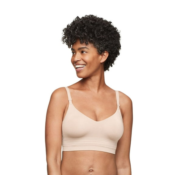 Warners Easy Does It™ Allover Smoothing Seamless Longline Bra RM5501A Color: Butterscotch Size: LARGE