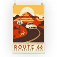 thumbnail image 2 of Route 66, Mother Road, Simplified (16x24 Giclee Gallery Art Print, Vivid Textured Wall Decor), 2 of 3