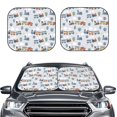 thumbnail image 2 of Bingfone Trains And Cactuse Windshield Sun Shade 2-Piece Foldable Car Front Window Sunshade for Most Sedans SUV Truck - Large, 2 of 7