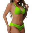thumbnail image 2 of Arnsht Two Piece Bikini Set Beach Swimsuits Pool Party, Bandeau Bathing Suit High Cut Leg Cheeky Trend Fashion Green M, 2 of 5