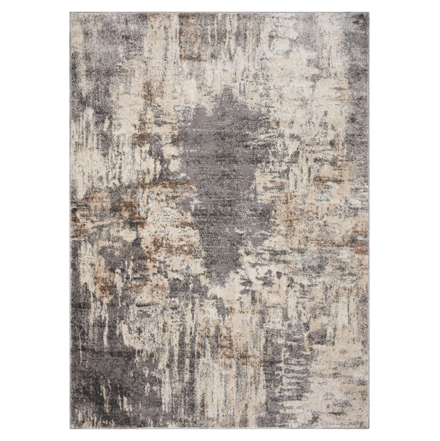 Luxe Weavers Euston Collection Abstract Area Rug 7680 Grey, Grey 8x10