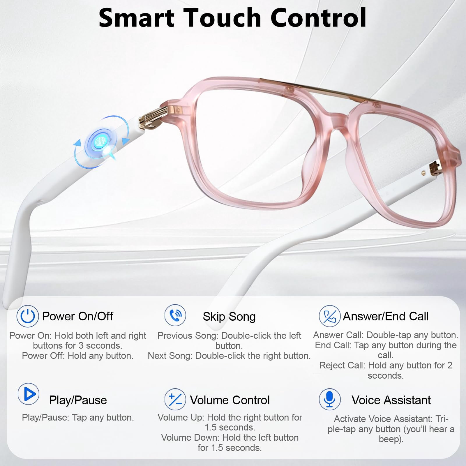 AI Smart Glasses for Men Women, Bluetooth Glasses with 164+ Languages Translation, Color-Change Lens and Hands-Free Calls for Travel Meeting Trade Business