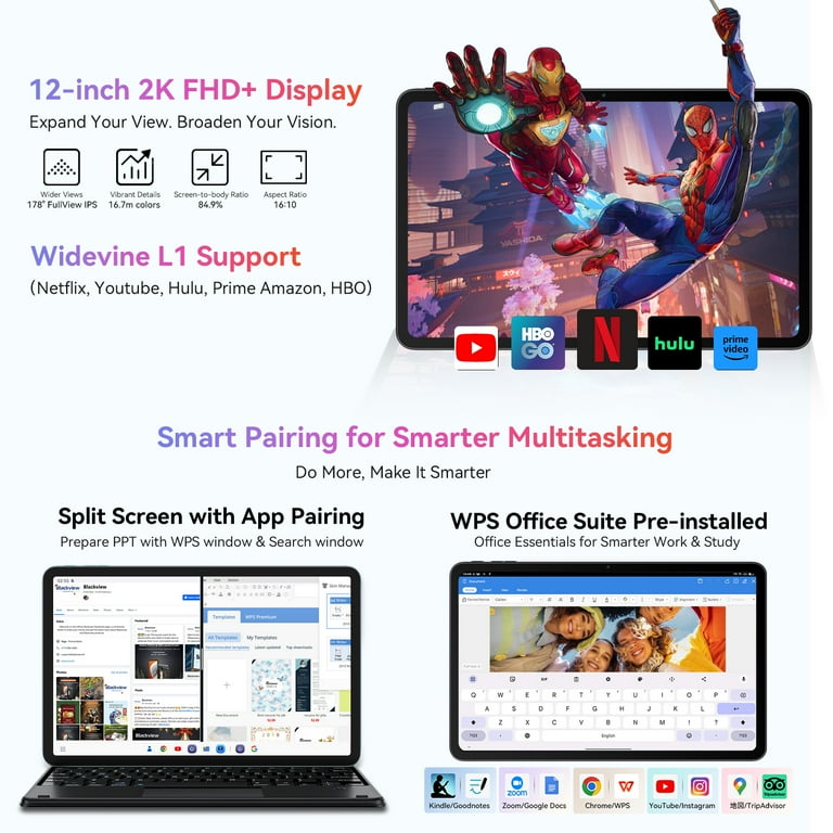 Blackview Tab18 12-Inch Tablet, Android 13, 256GB ROM, 24GB Blackview Tab18 12-Inch Tablet, Android 13, 256GB ROM, 24GB