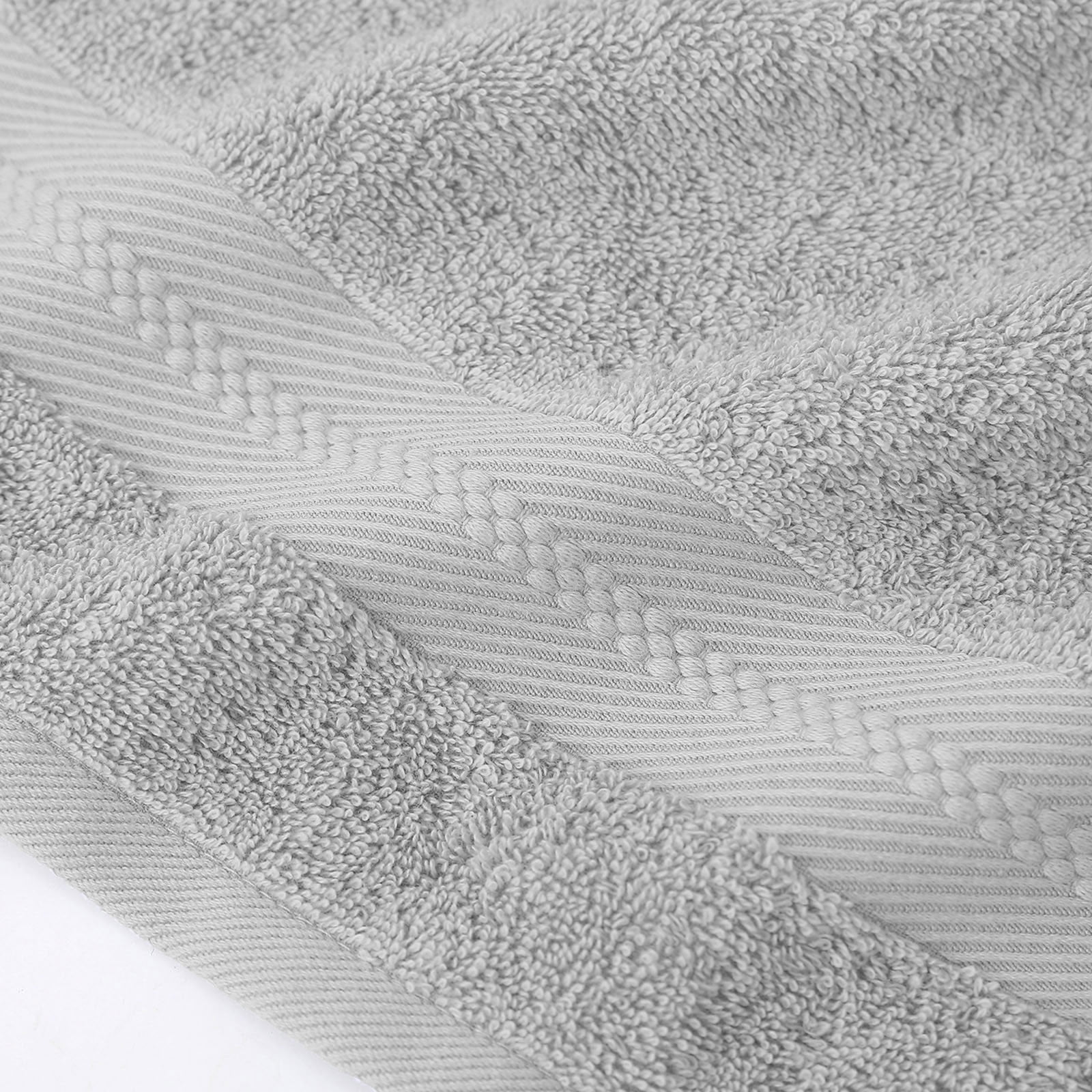 Slhenay Bath Towels, Cotton Towel Set for Bathroom, Hotel, Gym, Spa, Soft Extra Absorbent Quick Dry 28*14 Inch 5 Pcs Gray