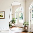thumbnail image 6 of Antok 76"x36" Wavy Full-Length Mirror with Stand - Elegant Floor Mirror, Shatterproof, Freestanding/Wall Mount, for Bedroom, Dressing Room, Reinforced Sliver Frame, 6 of 8