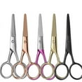 thumbnail image 6 of Stainless steel small embroidered thread scissors beauty scissors makeup tools home eyebrow scissors nose hair scissors beard scissors-Color titanium-roundhead, 6 of 6
