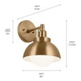 thumbnail image 3 of 52601CPZ Kichler Lighting Niva - 1 Light Wall Sconce-11.25 Inches Tall and 8 Inches Wide-Champagne Bronze Finish, 3 of 5