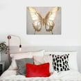 thumbnail image 4 of Nawypu  Animals Wall Art Canvas Prints 'Golden Butterfly Glimmer' Insects Home Décor, White Frame, 4 of 4