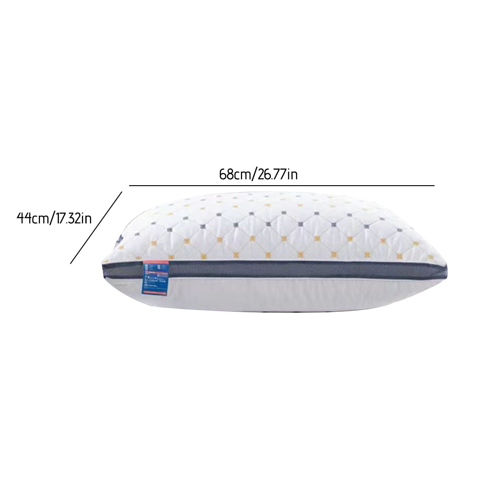 Bed Pillows Standard/Queen Size Set of 1 - Original Down Alternative Pillow for Sleeping - Bedding for Back, Stomach or Side Sleepers