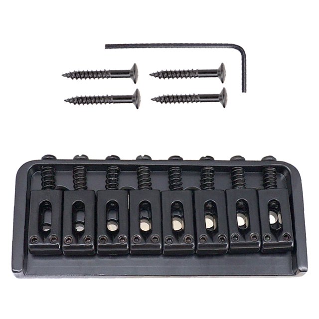 Puente de guitarra eléctrica Sunnimix Sillín de tipo fijo con llave Negro