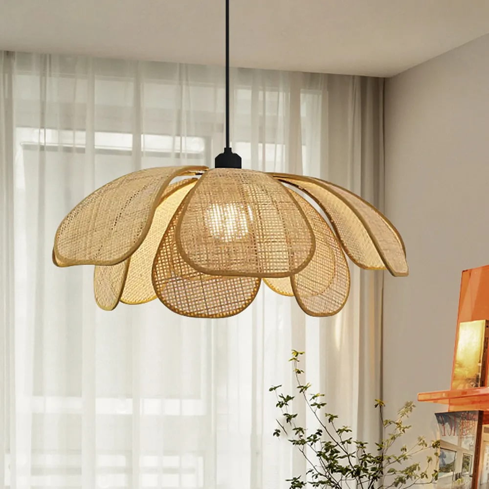 LittleGlovo Japanese Petal Chandelier Wabi-sabi Style Dining Room Balcony Decorative Lamps