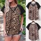 thumbnail image 2 of Blusa sexy de manga corta con cuello en V y estampado de leopardo para mujer Camisetas sin mangas de moda Pompotops  hkajfhjk470150, 2 of 8