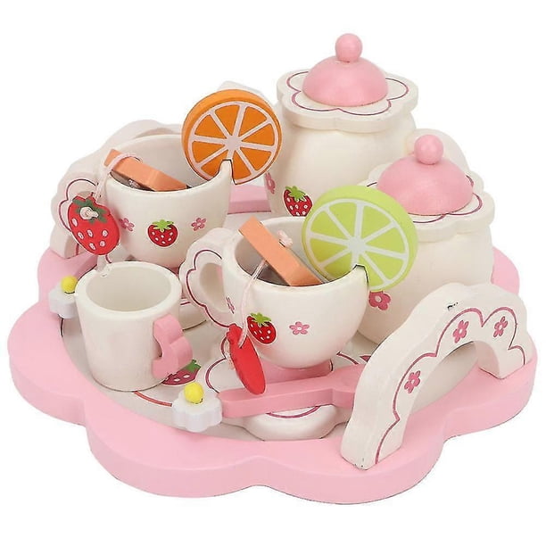 Mini Simulation Afternoon Tea Dessert Station Kitchen Tableware Pretend Play Toys for Kids