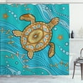 thumbnail image 1 of Ambesonne Turtle Shower Curtain, Doodle Water, 69"Wx70"L, Turquoise, 1 of 3