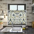 thumbnail image 4 of Yayeee Kitchen Curtains Tier Pair Light Filtering 27"x24" Rod Pocket Short Cafe Window Panel, Light Floral, 4 of 7