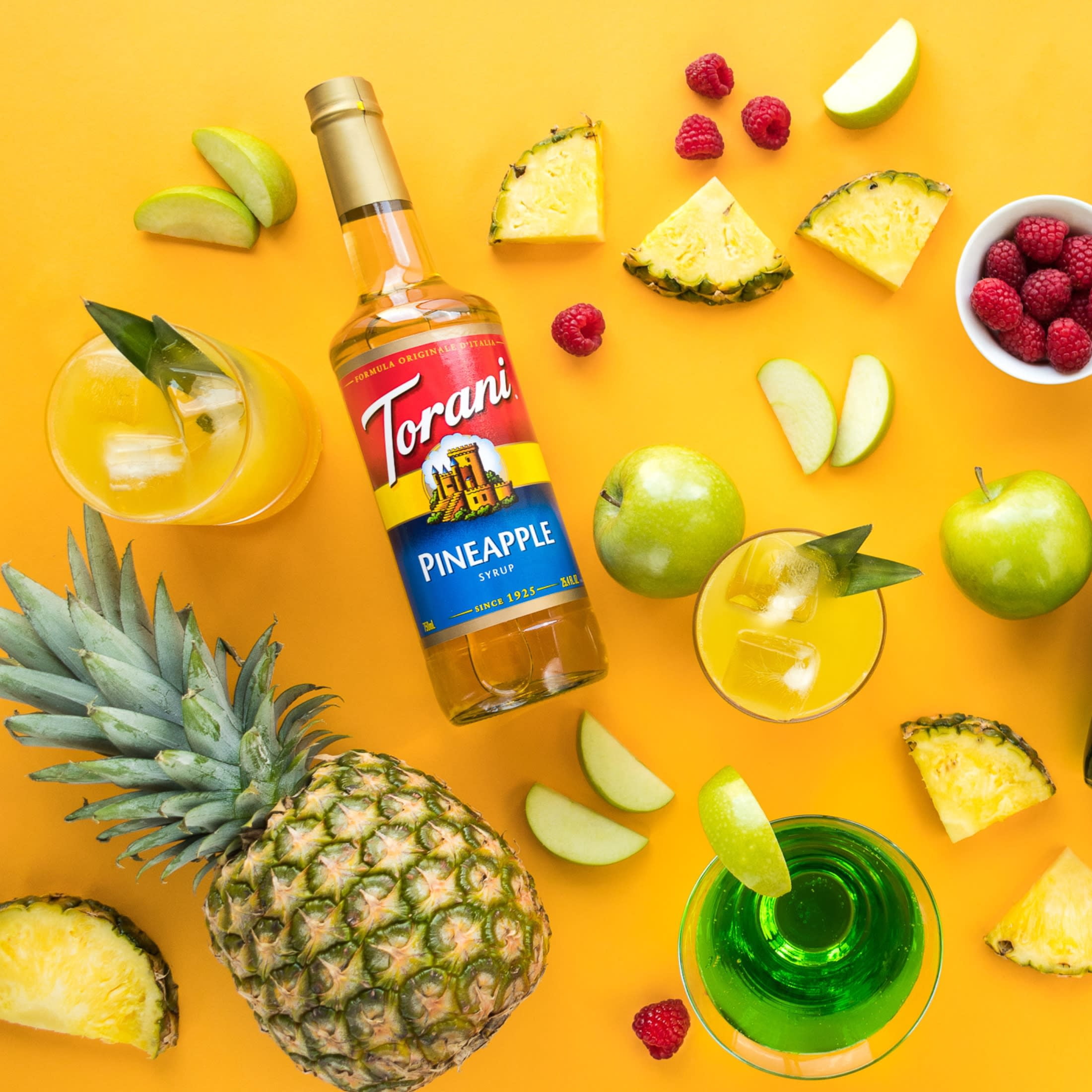 Torani Pineapple Syrup, Glass Bottle, Drink Flavoring Syrup, No Known Allergens, 25.4 fl oz