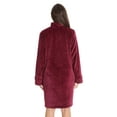 thumbnail image 3 of Just Love Plush Zipper Lounger Robe 6791-COR-2X (Wine, 3X), 3 of 3