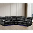 thumbnail image 5 of Pemberly Row PU Leather Modern Sofa Power Reclining Multi-Functional Couch-Black, 5 of 9