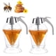 thumbnail image 1 of Dispensador de miel sin goteo, tarro de miel con soporte, elegante diseño de panal, 2 uds., 1 of 8