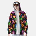 thumbnail image 3 of Pofeuu Traditional Floral Polish Print Sun Protection Outdoor Lightweight Full Zip UV Cooling Hoodie Long Sleeve Summer Clothing for Outdoor Hiking-Medium, 3 of 5