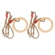 thumbnail image 2 of Swing de Gimnasia de Madera, Patio Colgante Colgante Columpio de Madera para Niños Swings Swings de Madera Anillo de Madera Con Cuerda para Ajuste Cruzado, 2 of 7