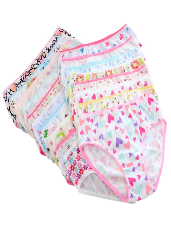 Qrity 5 Pack Little Girls Baby Underwear Knickers Soft Cotton Kids Underwear Size 3-8 Years