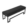 thumbnail image 5 of American Home Classic Laurence Steel Bench in Matte Black/Black Boucle, 5 of 5