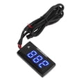 thumbnail image 2 of LCD Motorcycle Thermometer Ultra Thin Waterproof Water Temp Meter with 10MM Sparking Plug Adapter DC12V Blue, 2 of 14