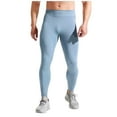thumbnail image 3 of Sentmoon Running Tights for Men Yoga Men Men Solid-Color High-Elastic Yoga Pants Control Breathable Warm Running Cycling Sports Fitness Pants for Travel and Lightweight Packing M, 3 of 7