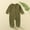 Army Green, variant on Hrsba Long Sleeved Long Crawling Clothes KidsRompers Solid Color Crew Neck Footed 3-18 Months Sleepwear Air Conditioner Pajamas Loungewear