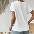 thumbnail image 4 of Women Blouses Womens Soft Tee Shirts Shirt Workout Women Long Sleeve Mens Shirts 5 Short Petite Long Sleeve Tops Tunic Sweater Juniors Slim Fit Womens Tunic Tips Athletic Spandex White M, 4 of 9