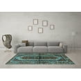 thumbnail image 3 of Ahgly Company Indoor Rectangle Persian Light Blue Traditional Area Rugs, 8' x 10', 3 of 4