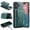 Green, variant on Magnetic Detachable Wallet Case For iPhone 16, Compatible with Mag Safe, 2-in-1 PU Leather Back Folio Kickstand Flip Cover with Multi-Card Slots [RFID Blocking] Slim Case,Black