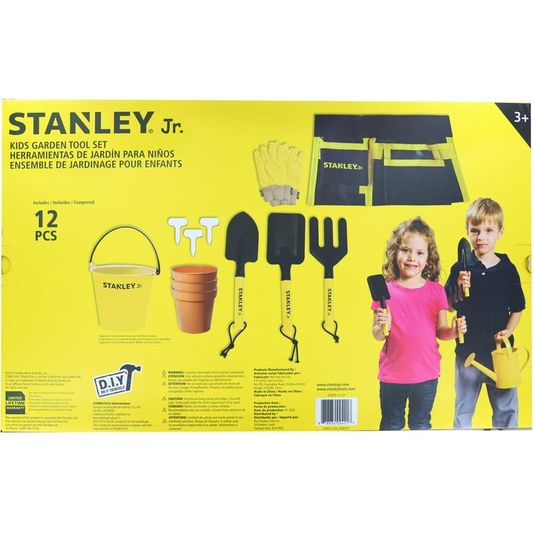 Stanley Jr. Real Kids 12 Piece Garden Tool Set with Belt - Walmart.com