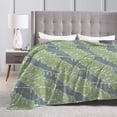 thumbnail image 5 of ZNDUO Lightweight Microfiber Bed Blanket, Green Tropical Leaf Texture Art Pattern Super Soft Flannel Cozy Throw Blankets, 40"x30", 5 of 8
