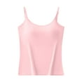 thumbnail image 2 of tarylea Camisole Tops for Women Sleeveless Built in Bra Adjustable Spaghetti Strap Tank Tops Casual Summer Comfy Lounge Tops, 2 of 5