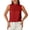 Red, variant on Womens Elegant Satin Camisole Top Pleated Detail Sleeveless Halter Neck Work Formal Blouse Green L