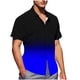 thumbnail image 2 of Blusa y camisa de manga corta con cuello vuelto para hombre, blusa informal de moda con cuello vuelto, blusa estampada de manga corta con botones, blusa de poliéster para hombre, 2 of 6