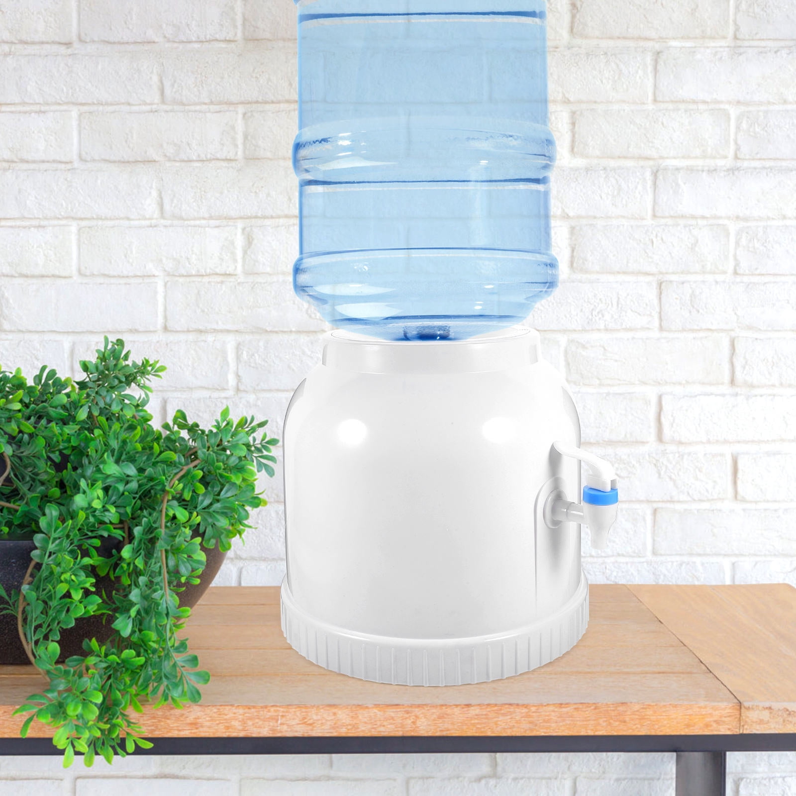 BESTOYARD Water Jug Stand Water Dispenser White Plastic Countertop Design 1Set