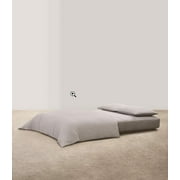 Calvin Klein Lennox Jacquared King Duvet Cover 1 Piece, Cotton Modal 140 GSM (Grey)
