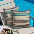 thumbnail image 4 of Purple Brown Throw Pillow Cover Turquoise Wood Grain Farmhouse Vintage Cotton Linen Cushion Cover Throw Pillow Case with Invisible Zipper for Couch Sofa Bed Chair Car 20x20 Inch, 4 of 13