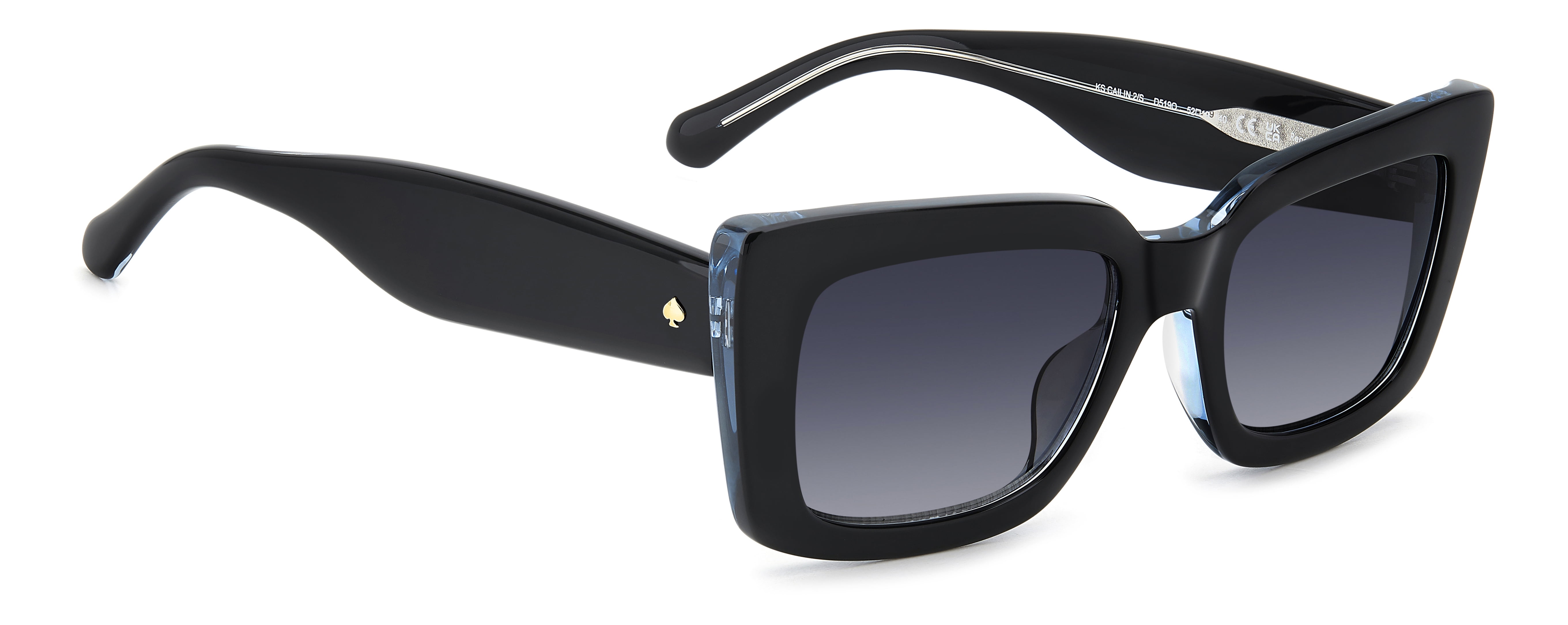 Kate Spade Women's Cailin 2/S Sunglasses w/ Case, Black Blue