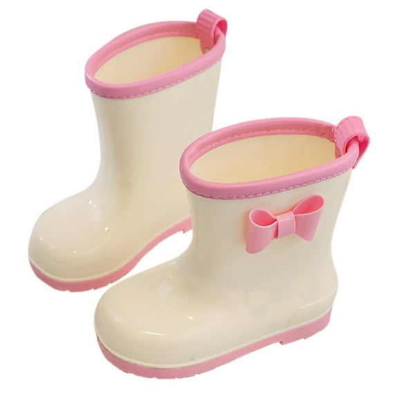 Krdevn Girls Boots Rubber Rain Shoes for Kids Design for Girls Comfortable and Durable Footwear for Outdoor And,Toddler Girl Shoes,Boys Shoes,Size:11-12 Years