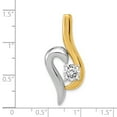 thumbnail image 3 of Real 14kt Two-Tone Fancy Peg Set Diamond Slide Mtg; for Adults and Teens; for Women and Men, 3 of 5