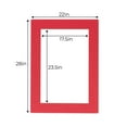 thumbnail image 3 of Deep Red Acid Free 22x28 Picture Frame Mats with White Core Bevel Cut for 18x24 Pictures - Fits, 3 of 4
