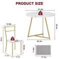 thumbnail image 1 of EDTara 3 Piece Dining Table Set, Kitchen Table & Chair Sets for 2, Round Kitchen Table for Small Space, Apartment, Breakfast Nook, 1 of 9